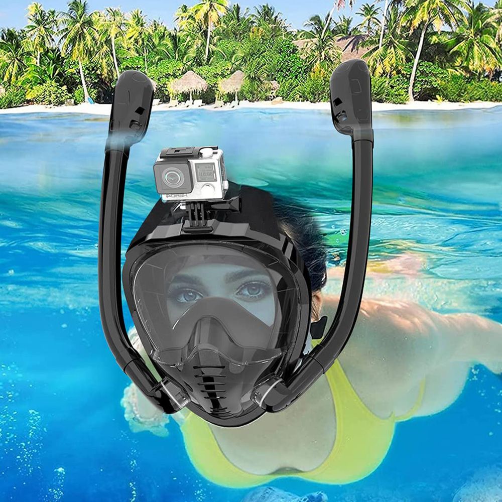 Anti Pollution Mask - Full Face Snorkel Mask 180°Panoramic View
