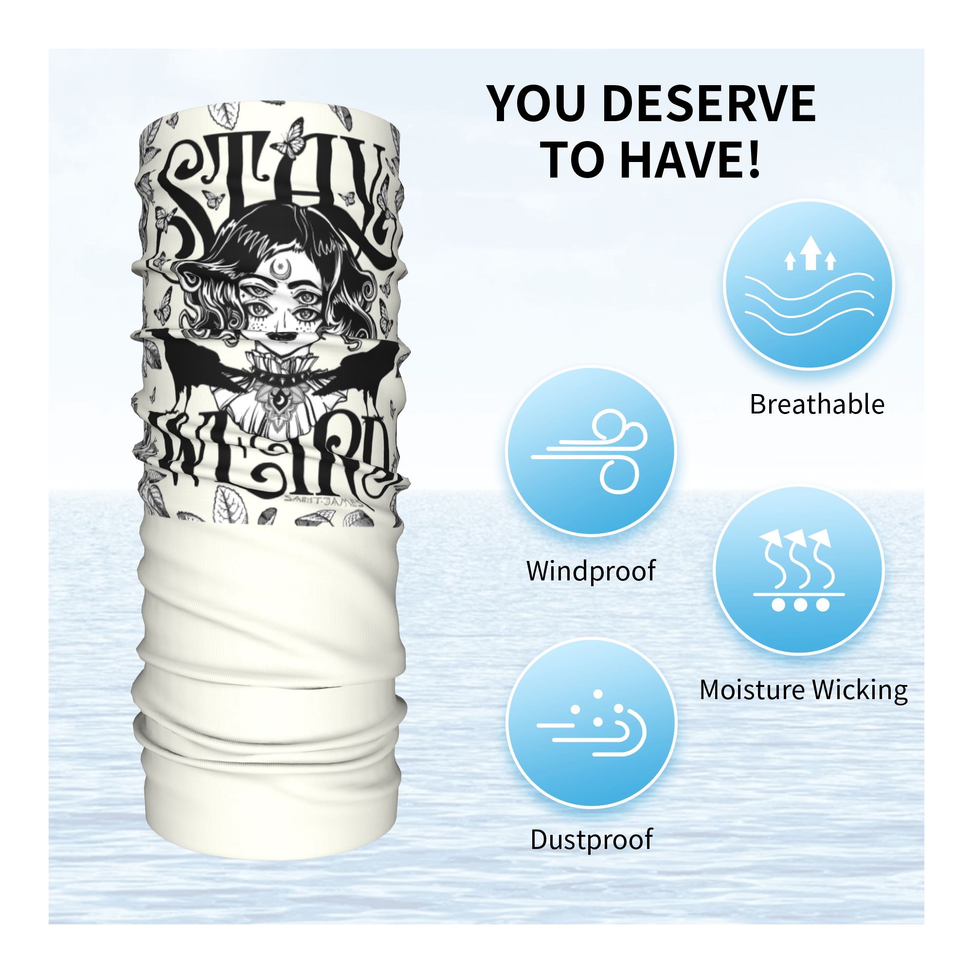 Custom Stay Weird Bandana Neck - Neck Gaiter Face Cover recension och pris