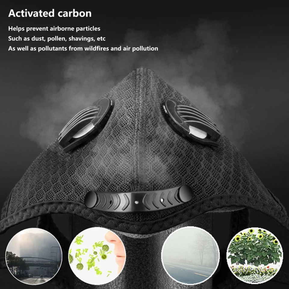 1PCS Cycling Mask With Activat - Dust Mask Construction recension och pris
