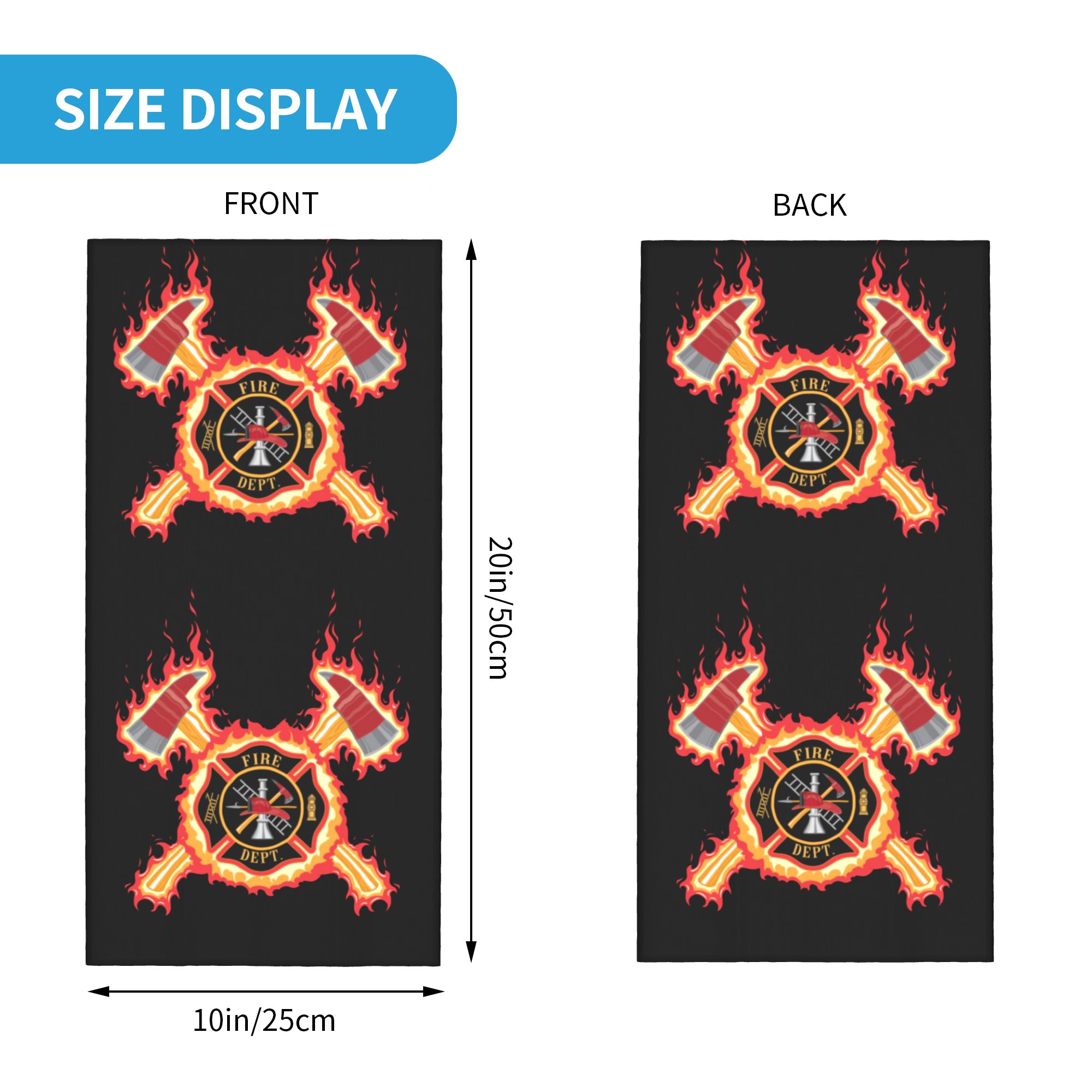 Custom Firefighter Cross Banda - Neck Gaiter Face Cover recension och pris