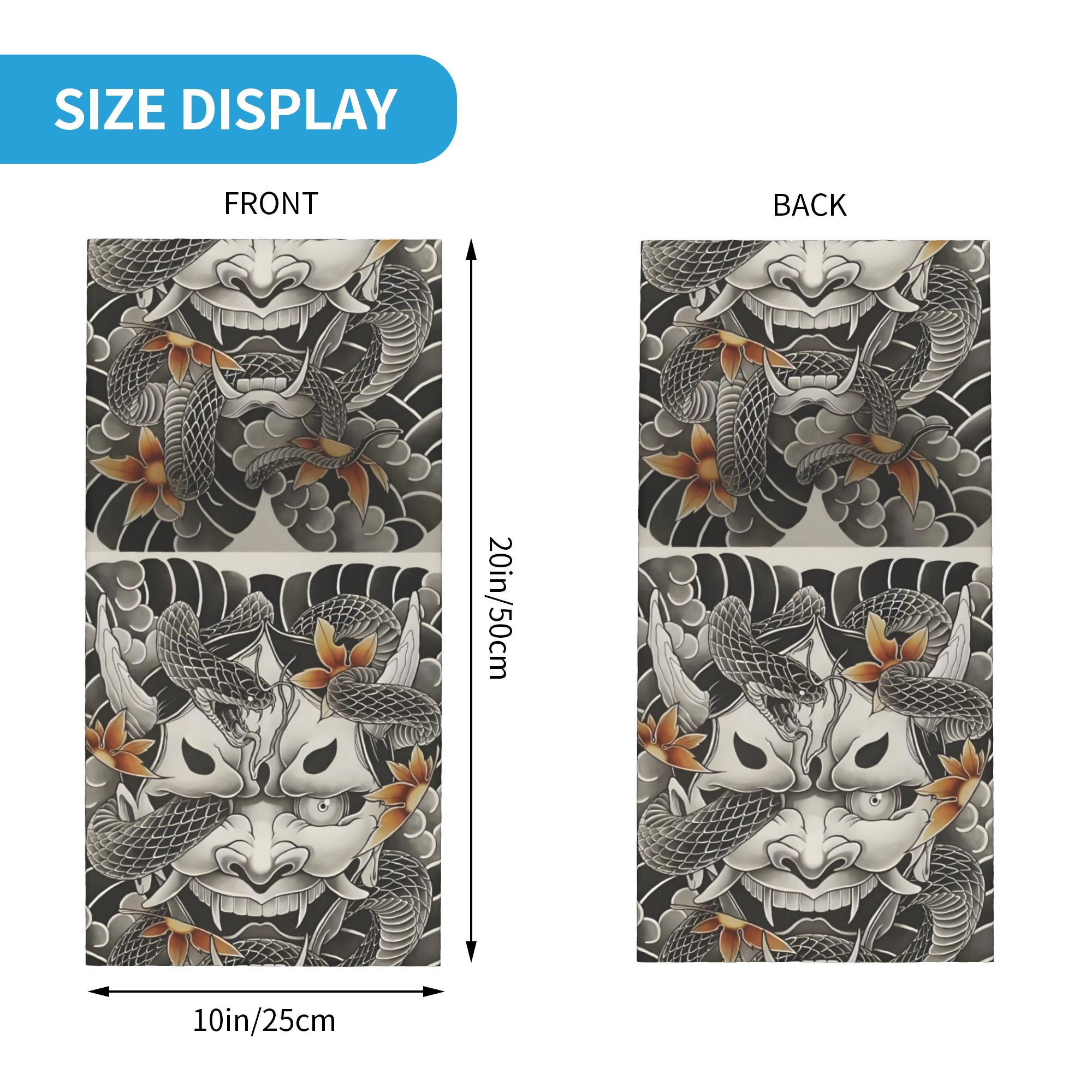 Custom Samurai Oni Demon Banda - Neck Gaiter Face Cover recension och pris