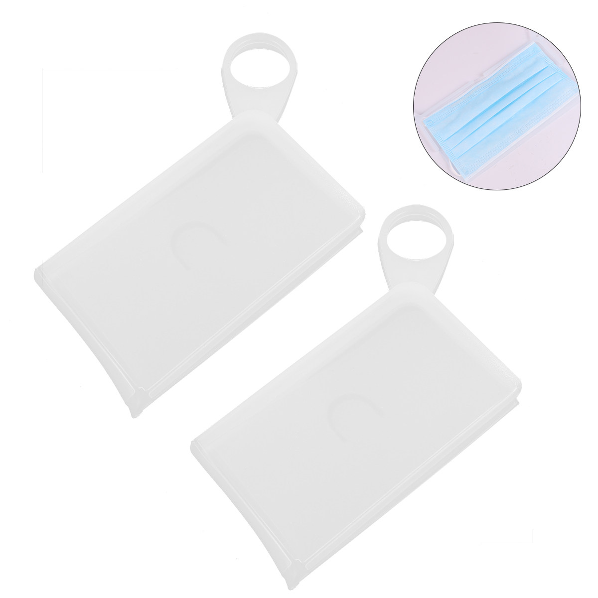 2Pcs Food Grade Silicone Mask  - Face Mask Storage Box recension och pris